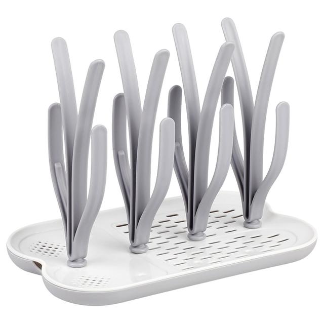 Eazy Kids - 16 Peg Baby Bottle Drying Rack - Grey