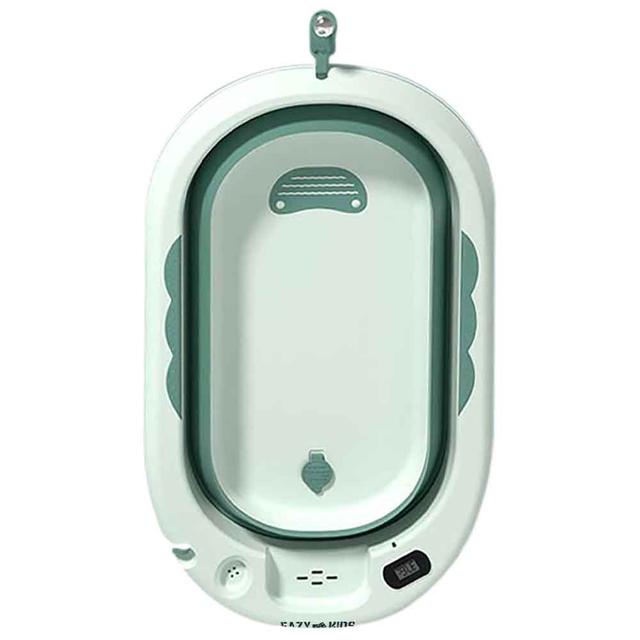 Eazy Kids - Foldable Bathtub W/ Thermometer & Mug - Green