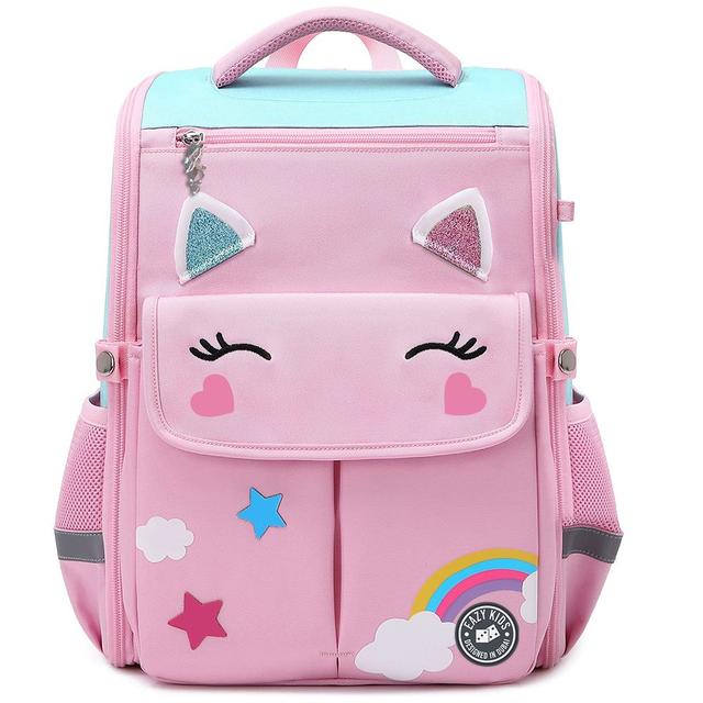 Eazy Kids - 3D Unicorn School Bag - Pink - 14.6 Inch