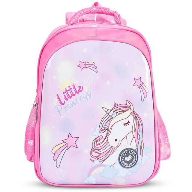 Eazy Kids Princess Unicorn School Bag Pink - 11.8 Inch