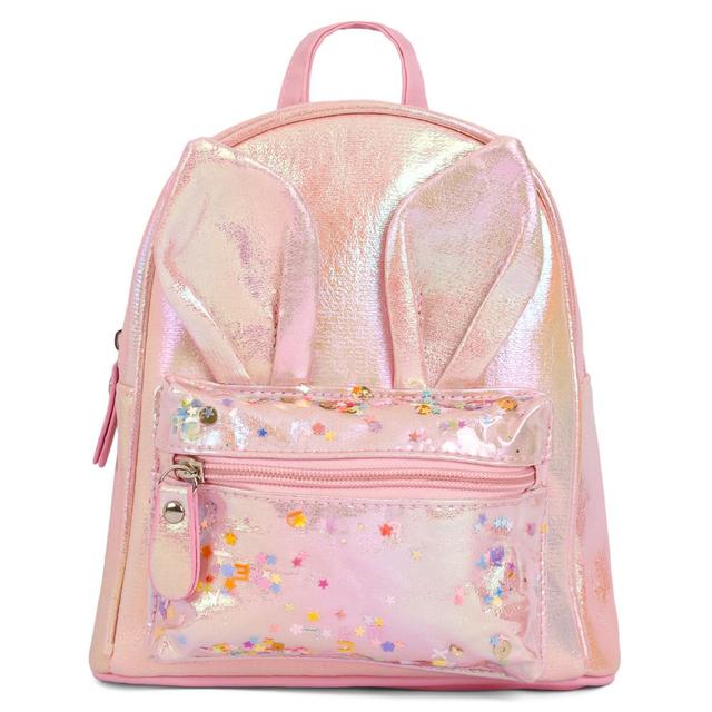 Eazy Kids - School Backpack - 8-Inch - Rabbit Pink