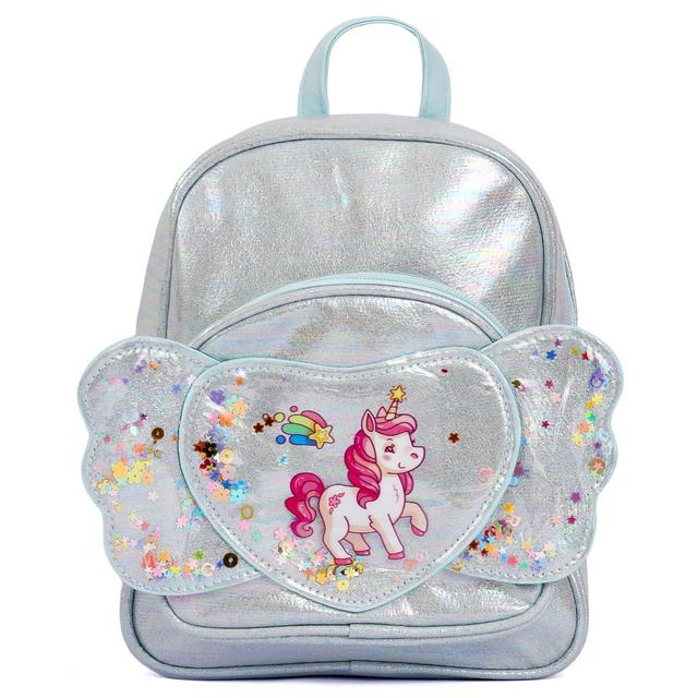 Eazy Kids - School Backpack - 7-Inch - Unicorn Silver