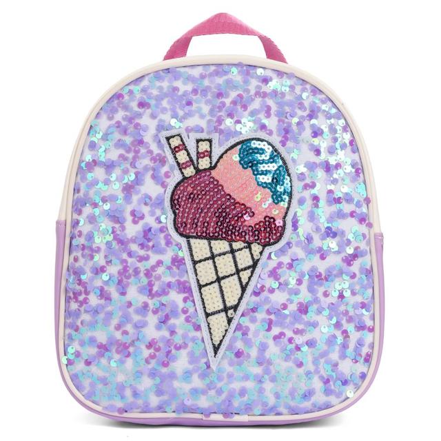 Eazy Kids - Sequin School Backpack - 9-Inch - Softy Purple