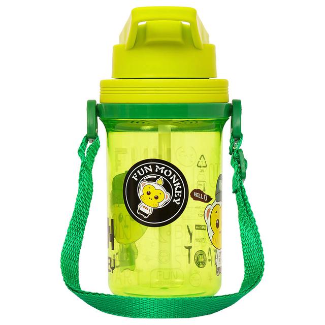 Eazy Kids - Water Bottle w/ Straw & Strap 500ml - Green