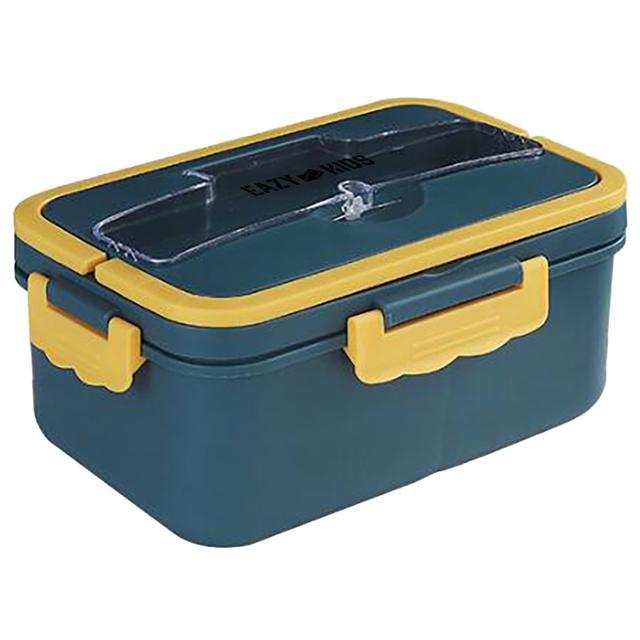 Eazy Kids Wheat Straw Leakproof Eco-Friendly Bento Lunch Box - Blue (1500ml)