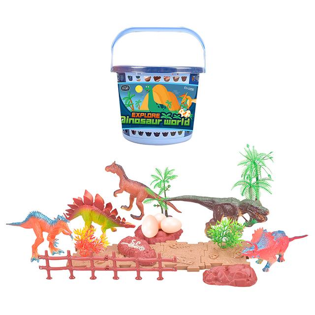 Little Story - Dinosaur World Bucket Set - 21Pcs