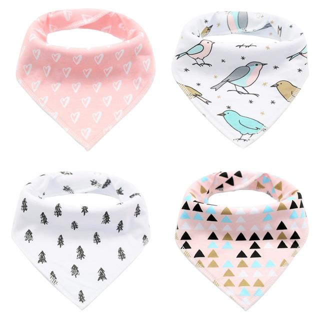 Little Story Bandana Drool Bibs Pack of 4 - Bird