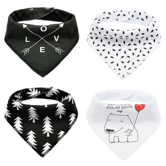 Little Story Bandana Drool Bibs Pack of 4 - Love