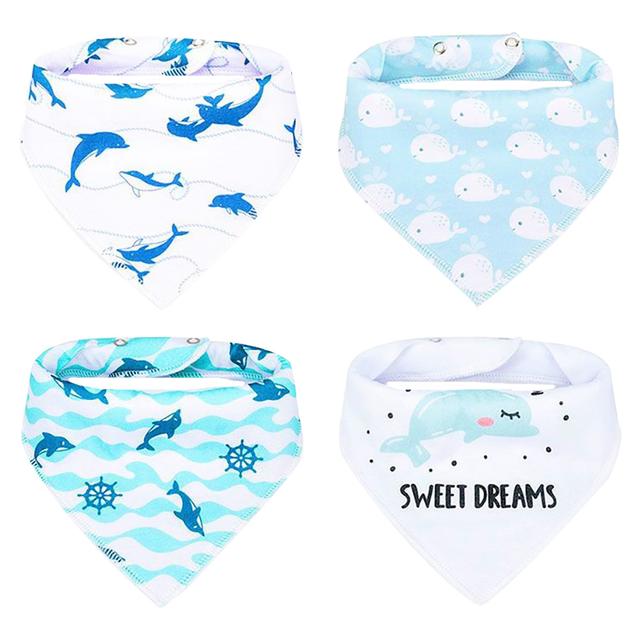 Little Story Bandana Drool Bibs Pack of 4 - Pirates