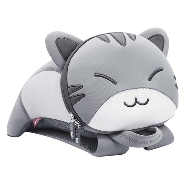 Nohoo - Jungle 3D Cat Backpack - Grey - 10-Inch