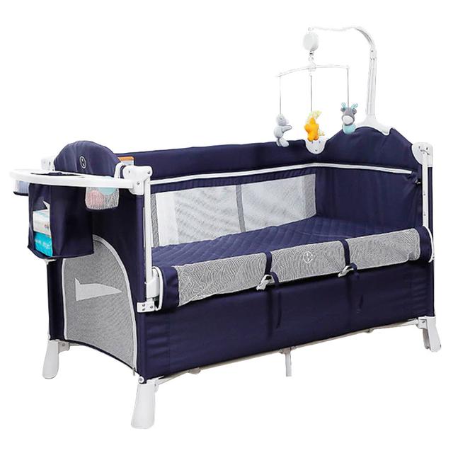 Teknum - 4-in-1 Baby Co-Sleeper Bassinet & Playpen - Navy