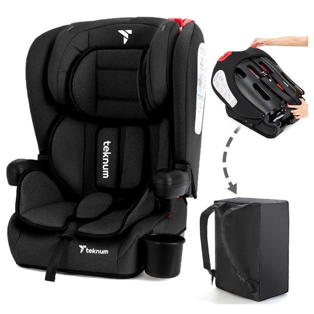 Teknum - Pack and Go Foldable Car Seat (up to 36kg) - Black