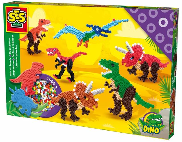 SES Creative - Iron-On Beads - Dinosaurs