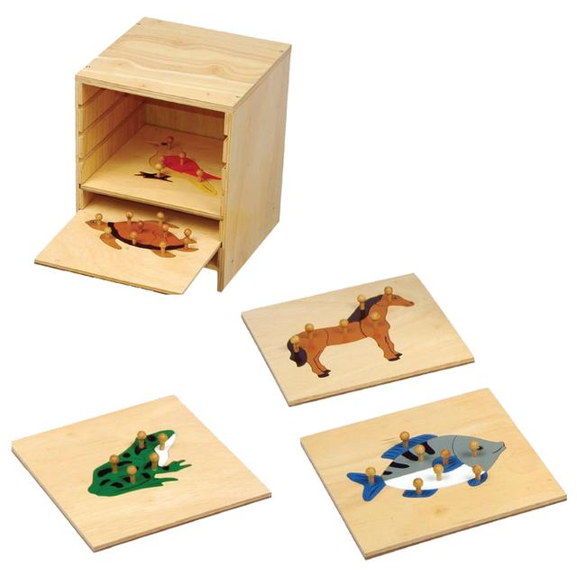 Raymond - Animal Puzzles With Storage Case - Beige