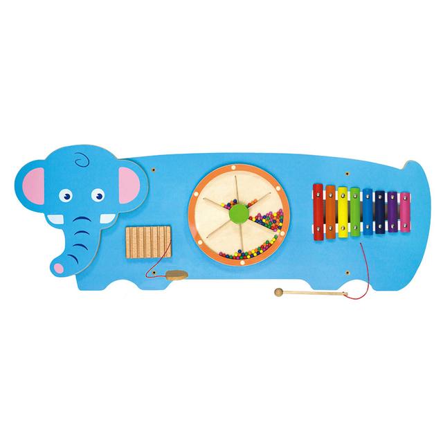 Viga - Wooden Elephant Wall Toy - Blue