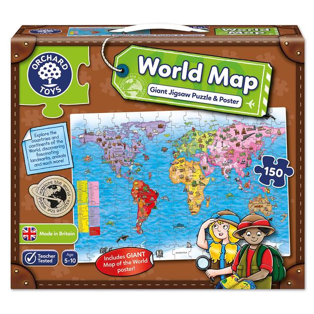 Orchard Toys - World Map & Poster Jigsaw Puzzle