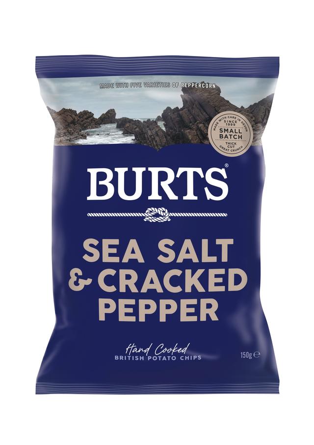 Burts Potato Chips Salt & Black Pepper 150gm