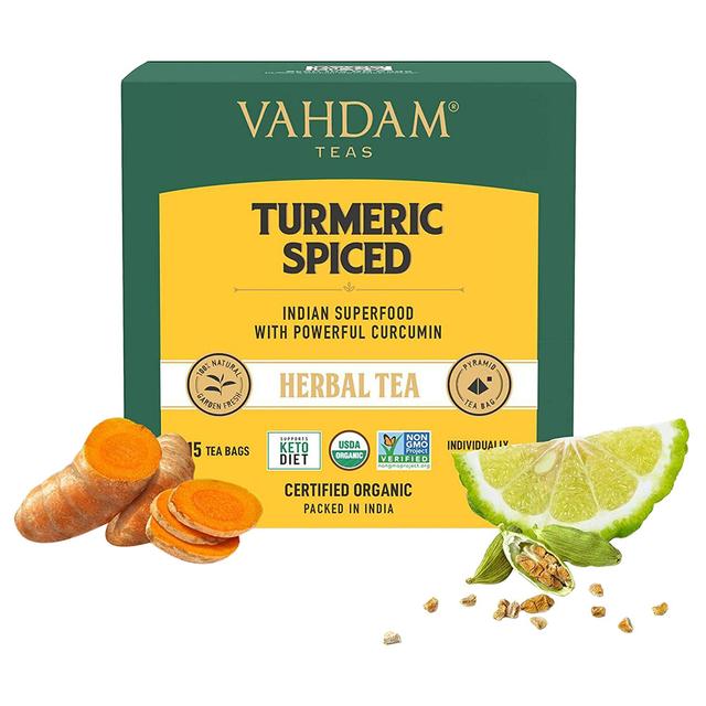 Vahdam - Turmeric Spiced Herbal Tea Tisane - 30g - 15 Tea Bags