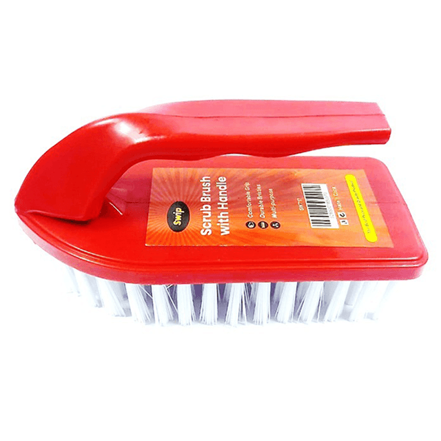 Swip - Scrub Brush With Handle - Red