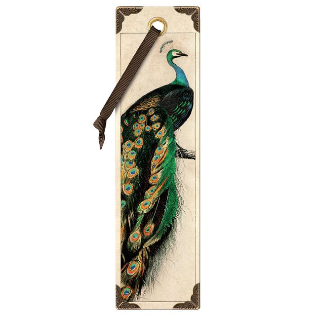 If - Vintage Bookmark - Peacock