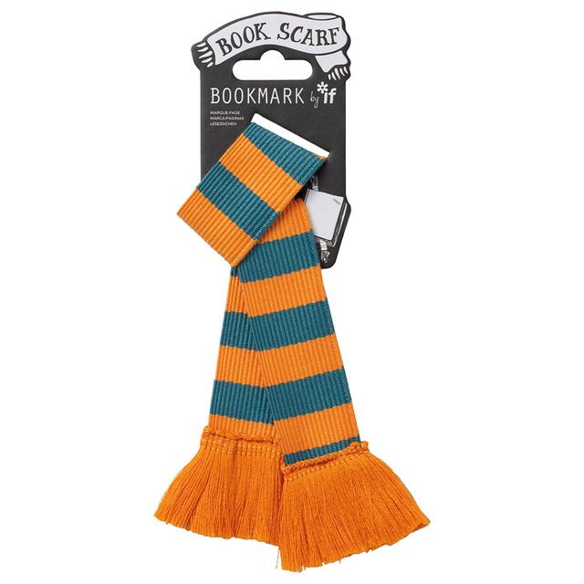 If - Book Scarf Bookmark - Teal & Orange