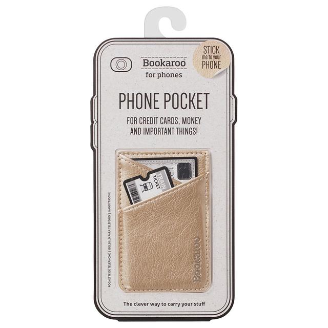 If - Bookaroo Phone Pocket - Gold