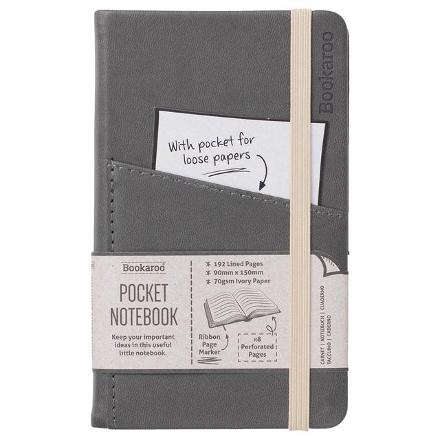 If - Bookaroo Pocket Notebook - A6 Journal - Charcoal