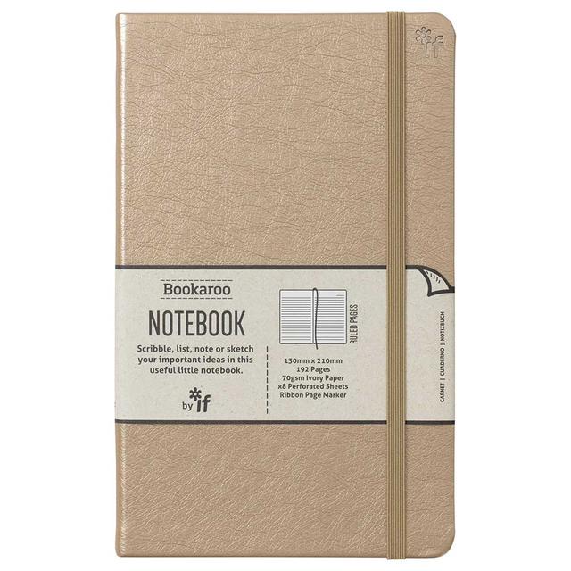 If - Bookaroo Notebook - A5 Journal - Gold