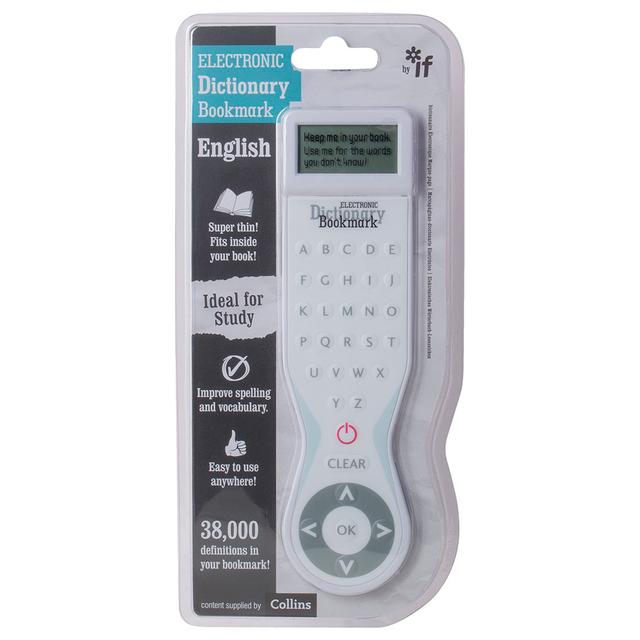 If - Electronic Dictionary Bookmark Uk - English - White