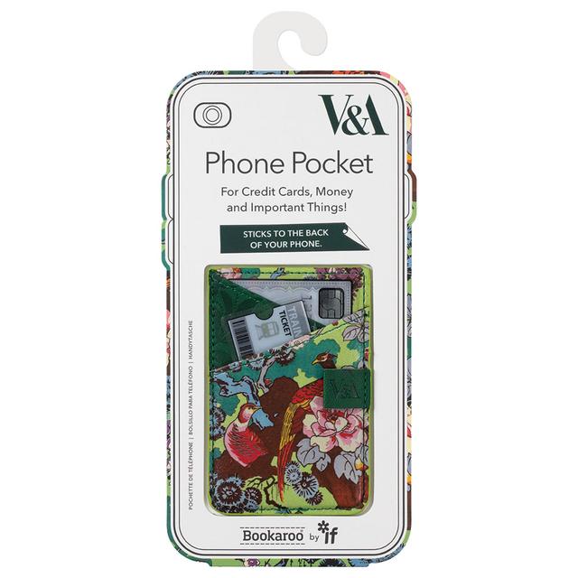 If - V&A Bookaroo Phone Pocket - Sundour Pheasant - Green