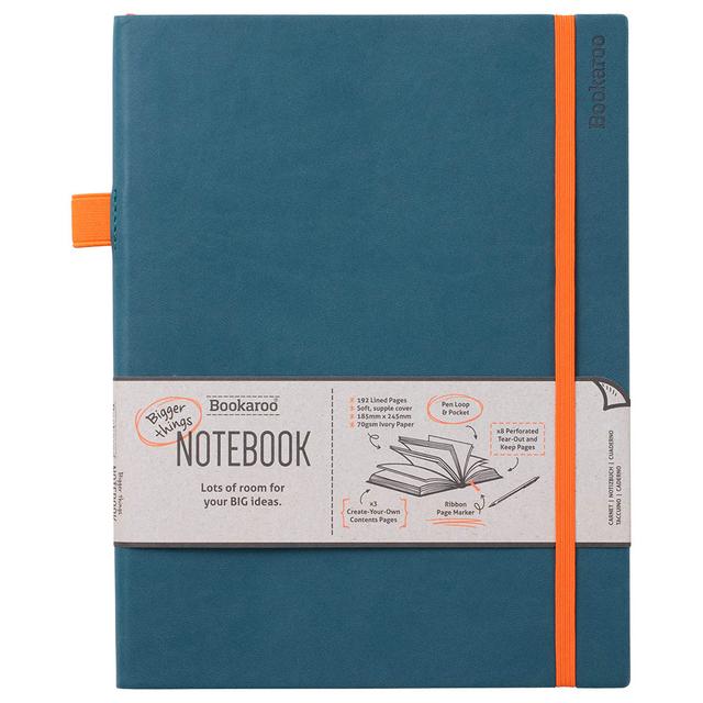 If - Bookaroo Bigger Things Notebook Journal 19 x 25 cm - Teal