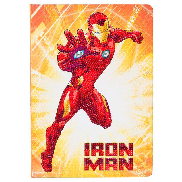 Craft Buddy - Crystal Art Notebook - Ironman - 18x26 cm