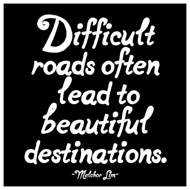 Quotable - Difficult Roads Magnet 