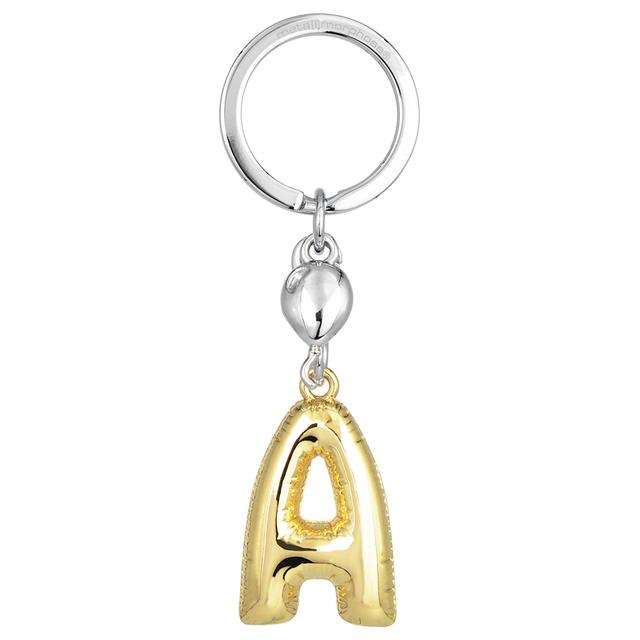 Metalmorphose - Charm Carrying Letter A Keyring - Gold