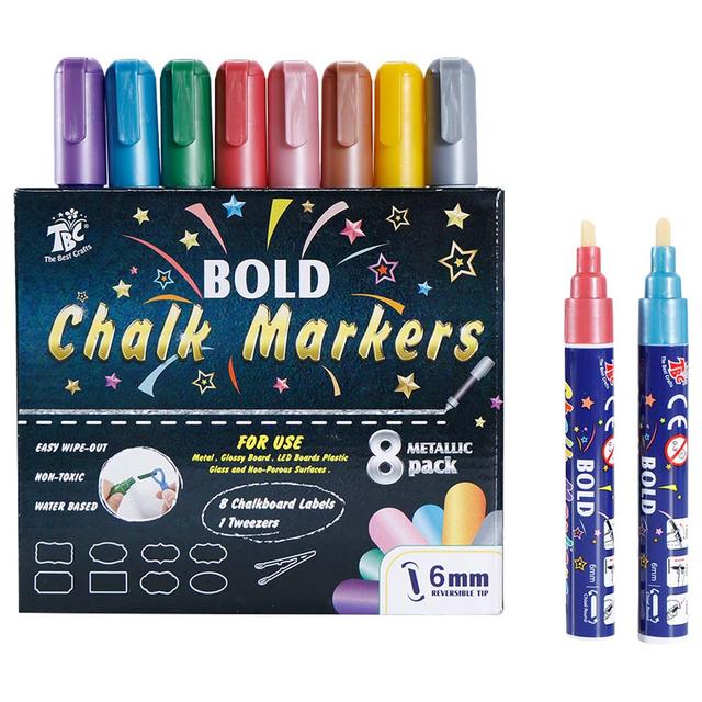 The Best Crafts - Metallic Chalk Marker - 8Pcs