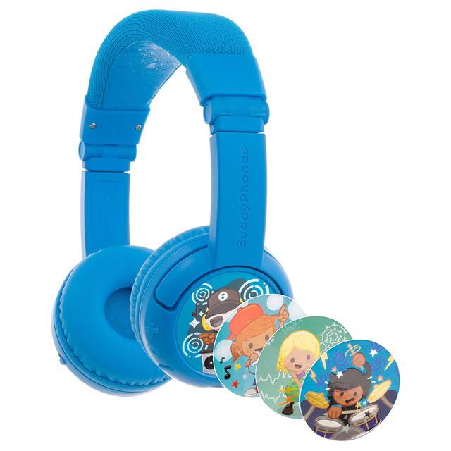 BuddyPhones - Play Plus Bluetooth Headphones - Cool Blue