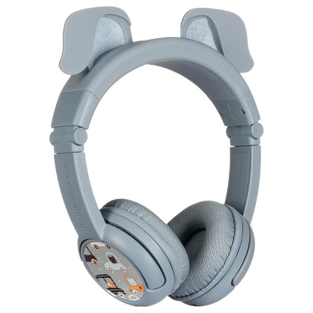 Buddyphones - Playears+ Bluetooth Wireless Headset - Dog - Gray