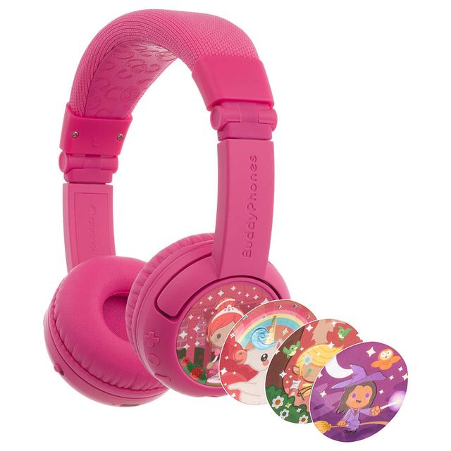 BuddyPhones - Play Plus Bluetooth Headphones - Rose Pink