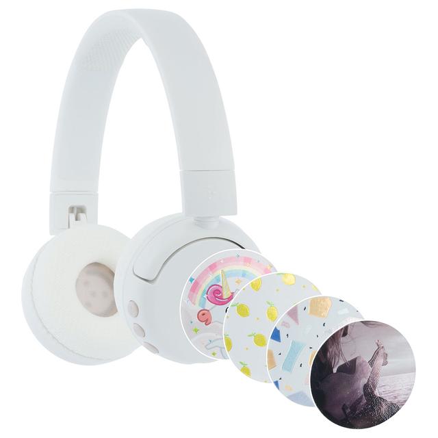 Buddyphones - Pop Fun Bluetooth Wireless Headset - Snow White