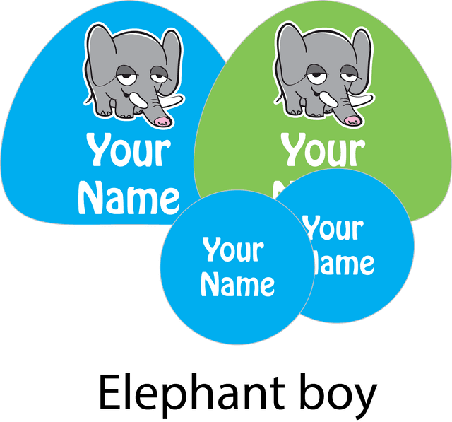 Ladybug - Shoe Labels Elephant Boy - Pack of 16