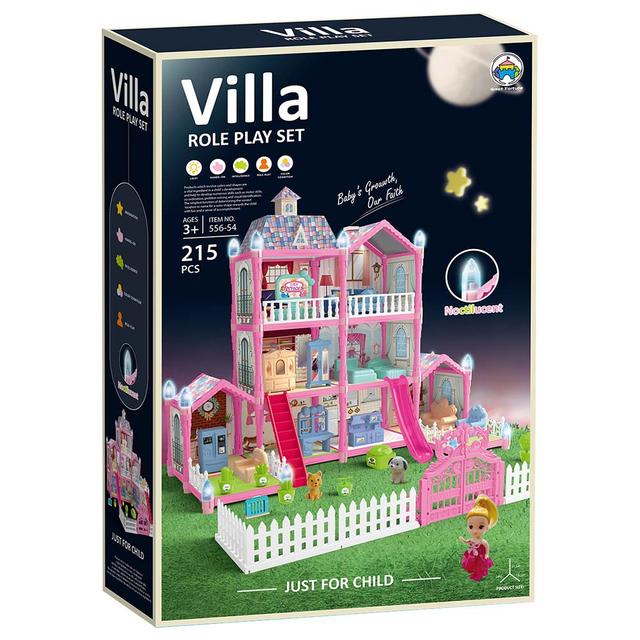 Little Learners - DIY Luminous Assembly Villa - 215pcs - Pink (Exclusive)