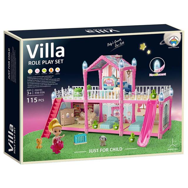 Little Learners - DIY Luminous Assembly Villa - 115pcs - Pink (Exclusive)