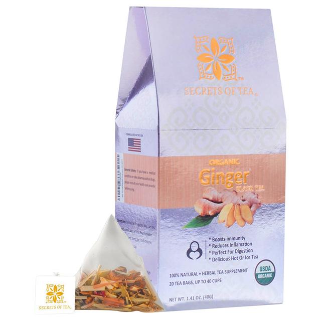 Secrets Of Tea - Organic Ginger Black Tea - 40G