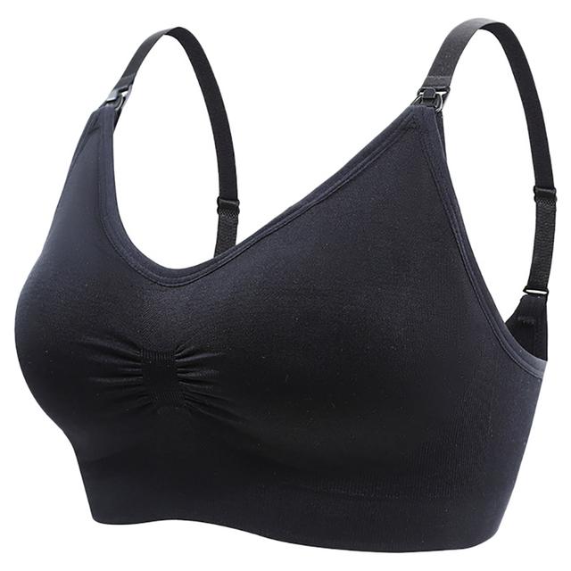 Blooming Blossom Seamless Wireless Nursing Bra - Black (Exclusive)