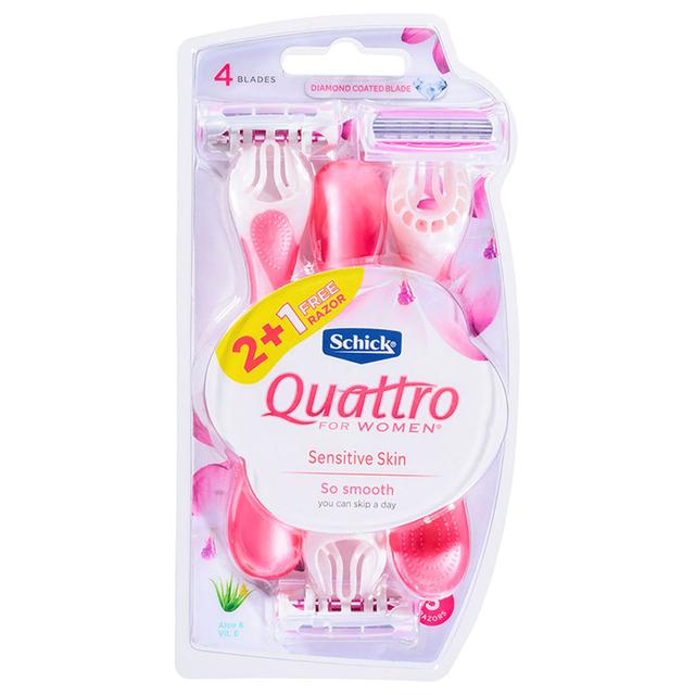 Schick Quattro for Women Razors x3 (2+1 Free)