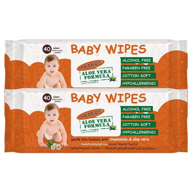 Palmer's - Baby Wipes Twin Value Pack of 40