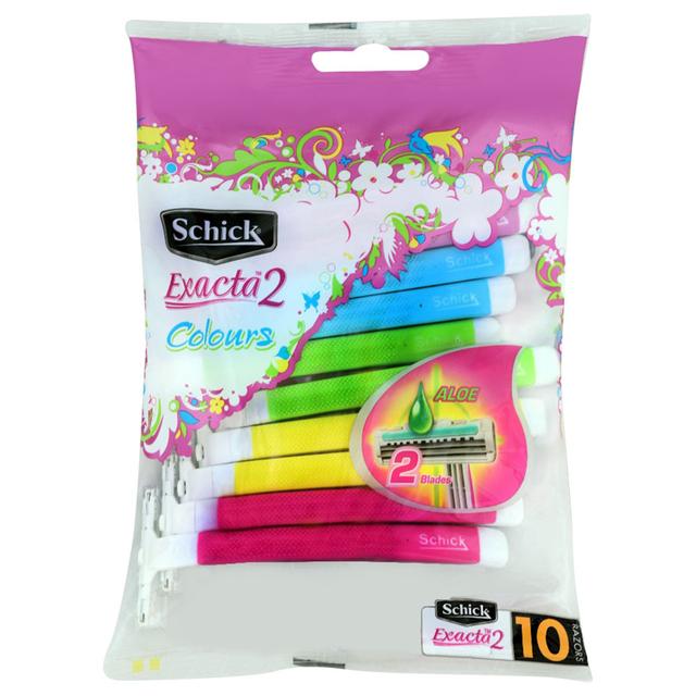 Schick Exacta2 Sensitive Razors x10 Colours