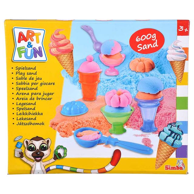 Simba - Art & Fun Playsand Set - 600g - Ice Creme