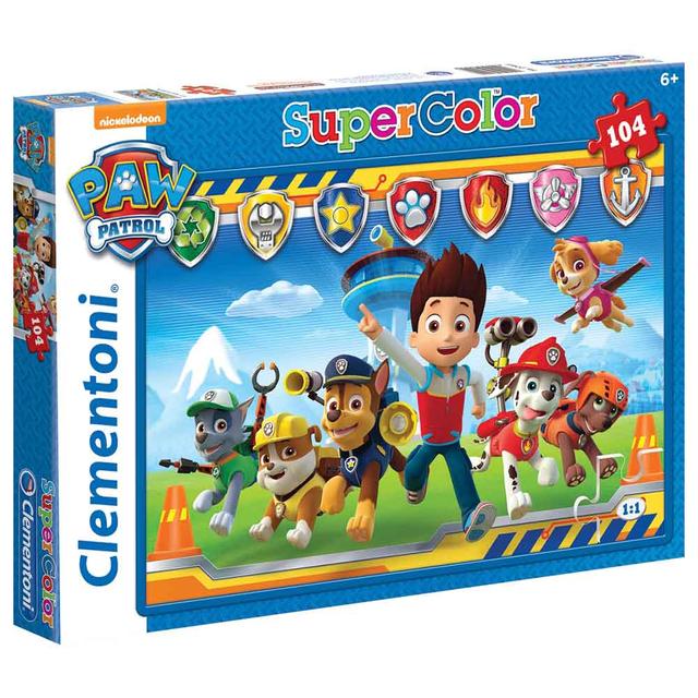 Clementoni - Super Color Paw Patrol Puzzle 104Pcs