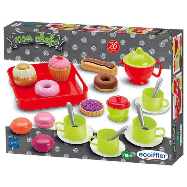 Ecoiffier - 100% Chef Tea And Pastries Set 26 Accessories